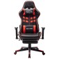 vidaXL Καρέκλα Gaming με Υποπόδιο Μαύρο / Κόκκινο από Συνθετικό Δέρμα