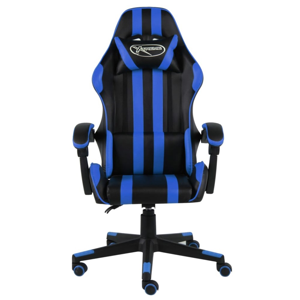 vidaXL Καρέκλα Racing Μαύρο / Μπλε από Συνθετικό Δέρμα