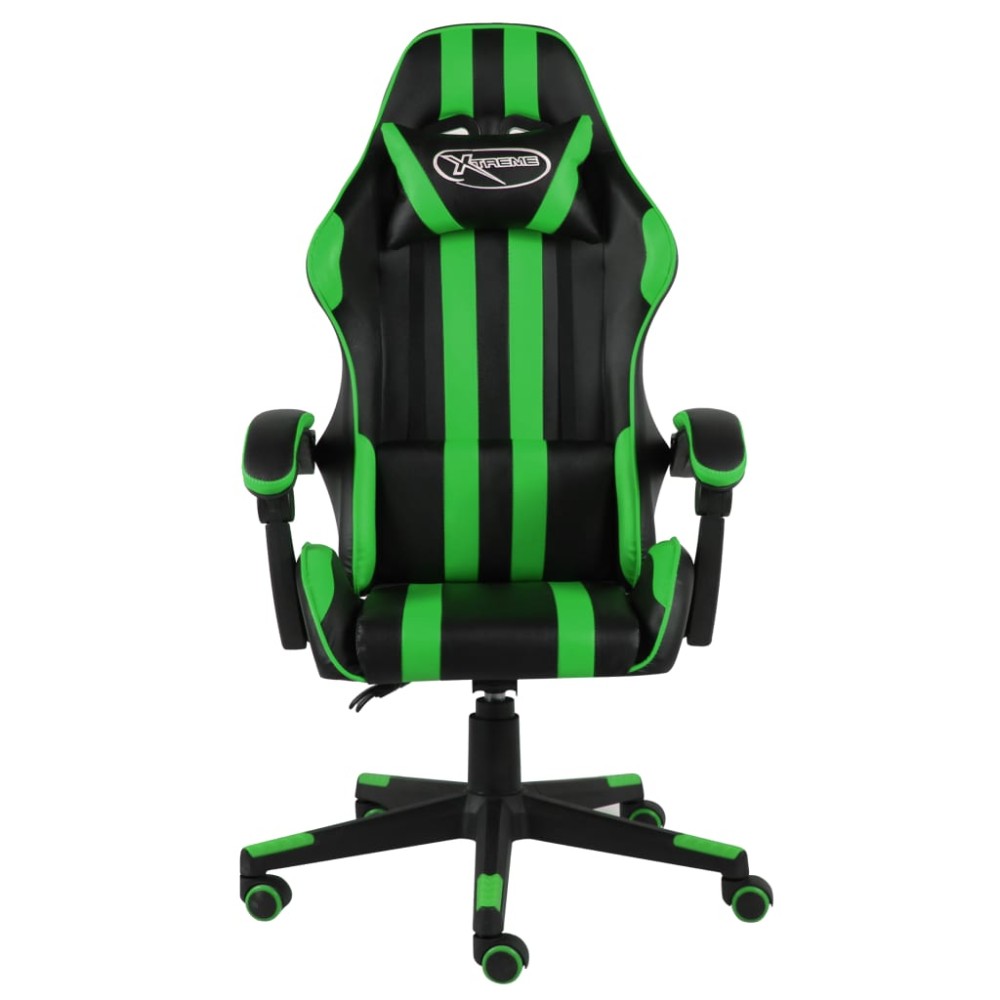 vidaXL Καρέκλα Racing Μαύρο / Πράσινο από Συνθετικό Δέρμα