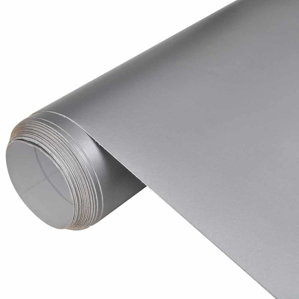 vidaXL Μεμβράνη Αυτοκινήτου Ασημί Ματ 100 x 150 εκ.