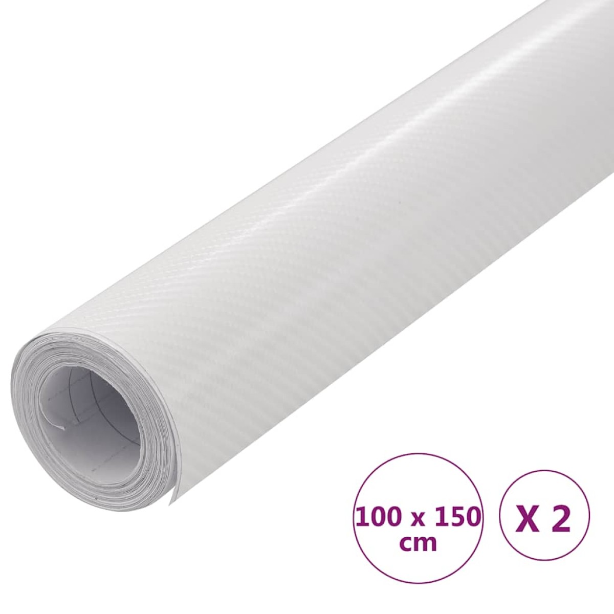 vidaXL Μεμβράνες Αυτοκινήτου 4D 2 τεμ. Λευκές 100 x 150 εκ.