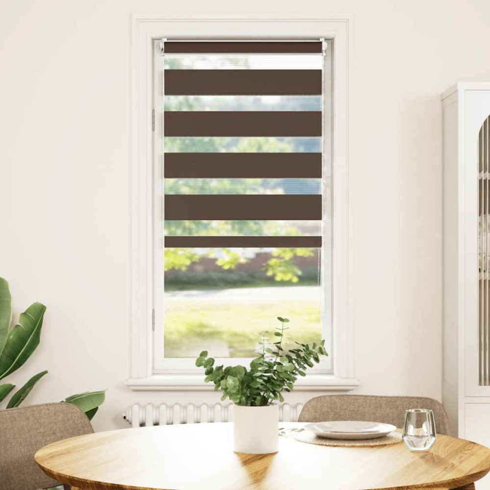 vidaXL Στόρι Ζέβρα 60,9 x 120 εκ. Πλάτος Υφάσματος 56,7 εκ. Καφέ