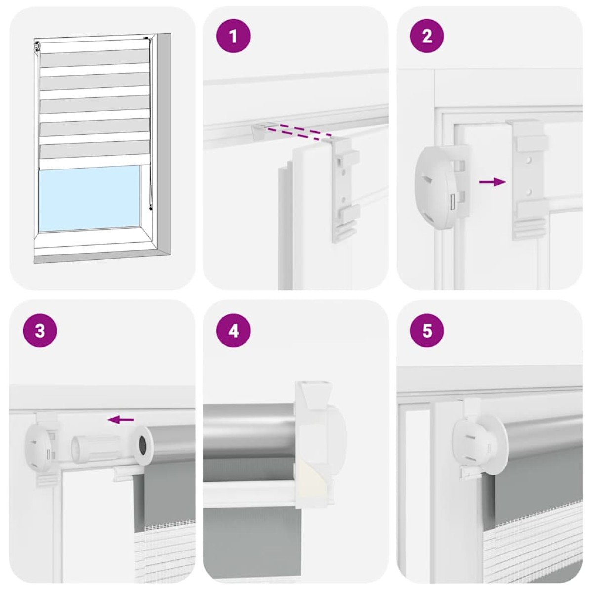 Ρόλερ Zebra Καφέ 80 x 150cm