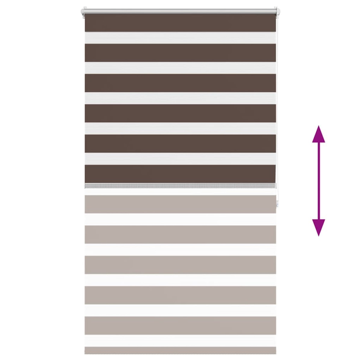 Σύστημα Σκίασης Ρόλερ Zebra Καφέ 100 x 175 εκ.