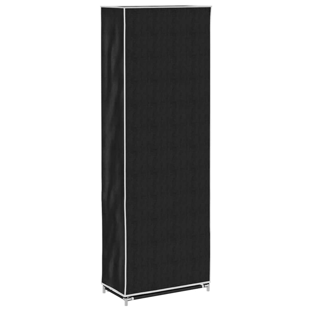 Υφασμάτινη παπουτσοθήκη με κάλυμμα 57 x 29 x 162 cm Μαύρο