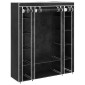vidaXL Ντουλάπα με Ράφια / Σωλήνες Μαύρη 45 x 150 x 176 εκ. Υφασμάτινη