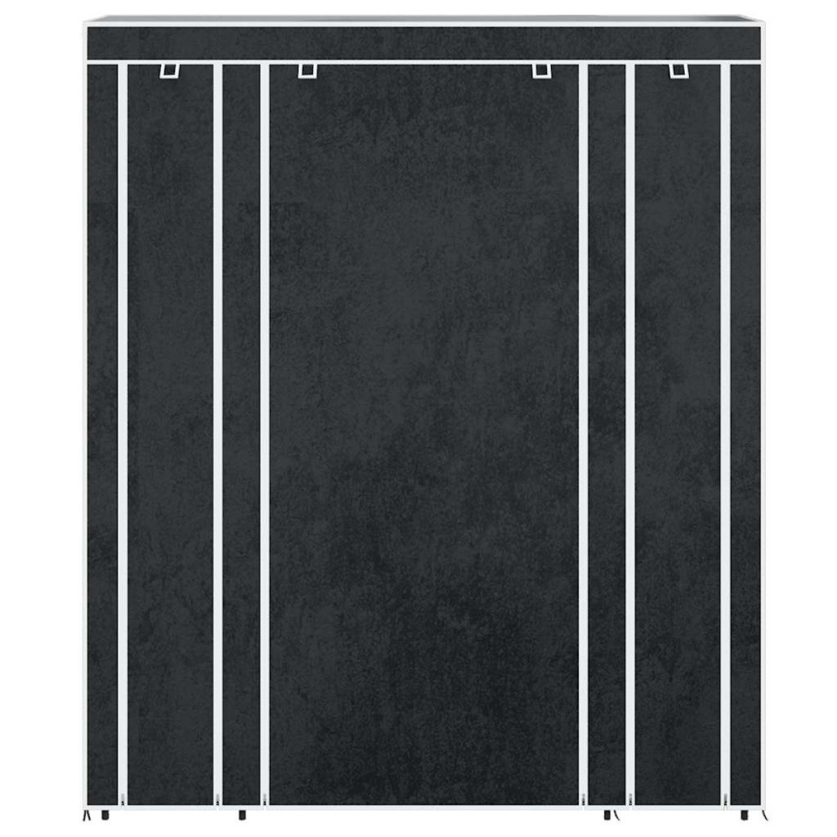 vidaXL Ντουλάπα με Ράφια / Σωλήνες Μαύρη 45 x 150 x 176 εκ. Υφασμάτινη
