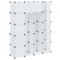 vidaXL Ντουλάπα Σπονδυλωτή 14 Τμήματα Άσπρη 37 x 146 x 180,5 εκ