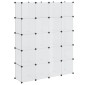 vidaXL Ντουλάπα Σπονδυλωτή 14 Τμήματα Άσπρη 37 x 146 x 180,5 εκ