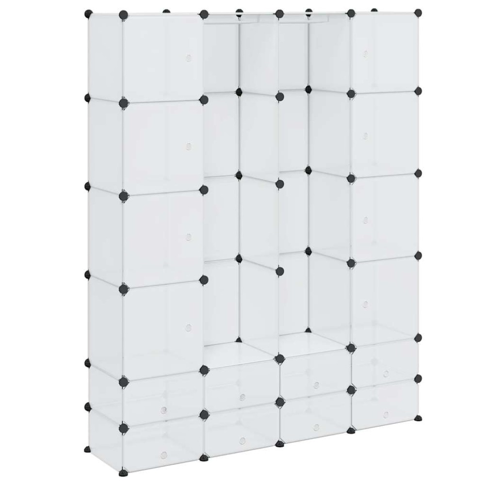 vidaXL Ντουλάπα Σπονδυλωτή 18 Τμήματα Άσπρη 37 x 146 x 180,5 εκ