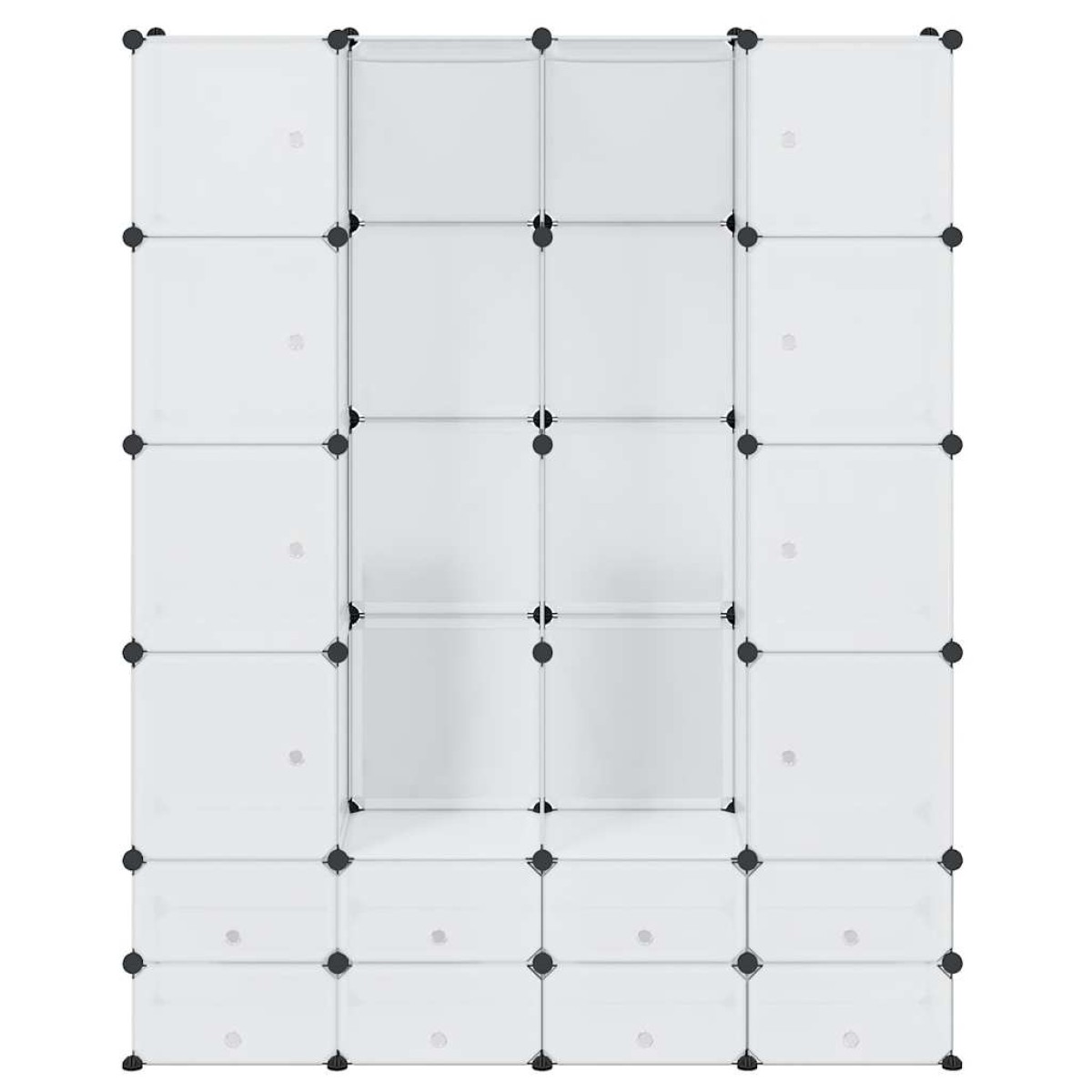vidaXL Ντουλάπα Σπονδυλωτή 18 Τμήματα Άσπρη 37 x 146 x 180,5 εκ