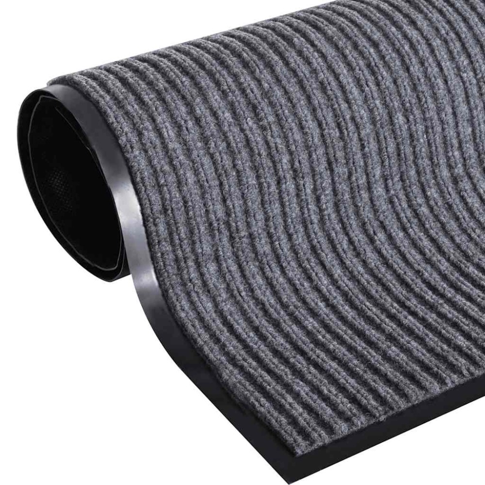 vidaXL Πατάκι Πόρτας Γκρι 90 x 60 εκ. από PVC