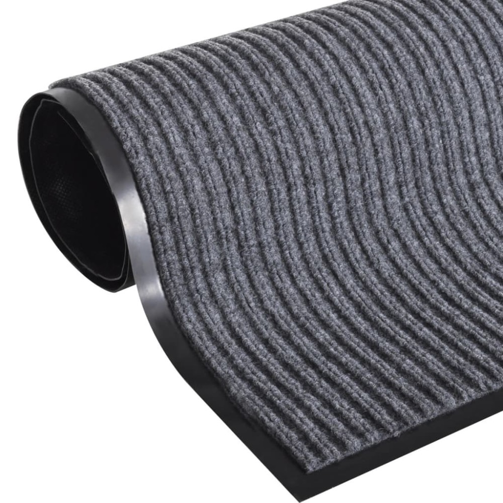 vidaXL Πατάκι Πόρτας Γκρι 90 x 150 εκ. από PVC