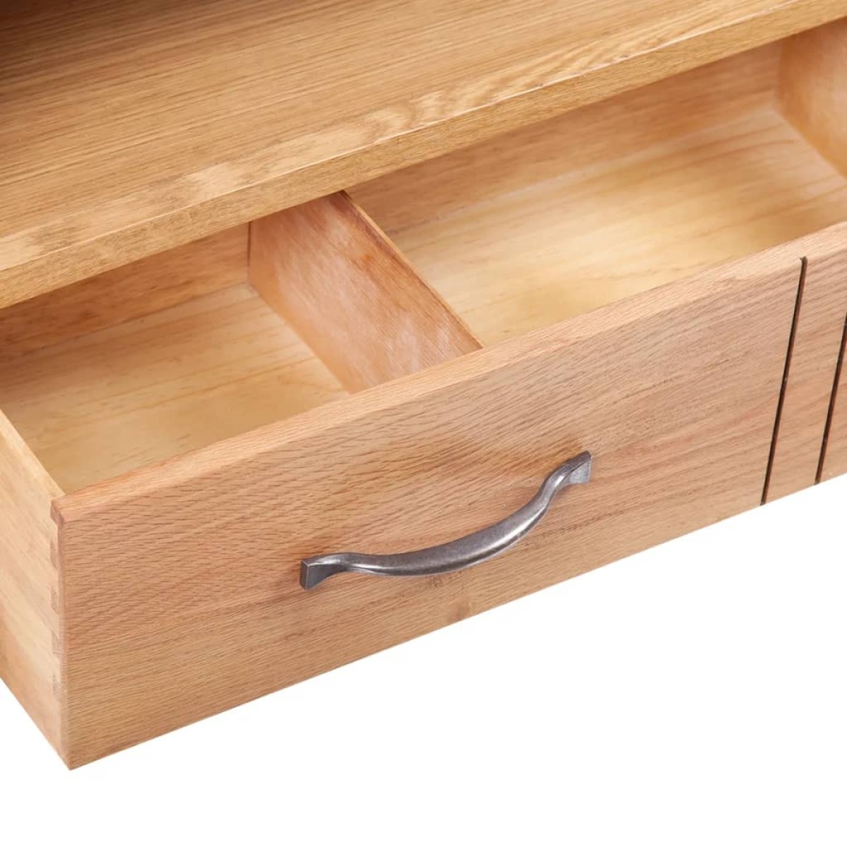 vidaXL Έπιπλο Τηλεόρασης με Συρτάρι 88 x 42 x 46 εκ. Μασίφ Ξύλο Δρυός
