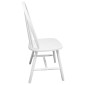 vidaXL Καρέκλες Τραπεζαρίας 2 τεμ. Λευκές Μασίφ Ξύλο Καουτσουκόδεντρου