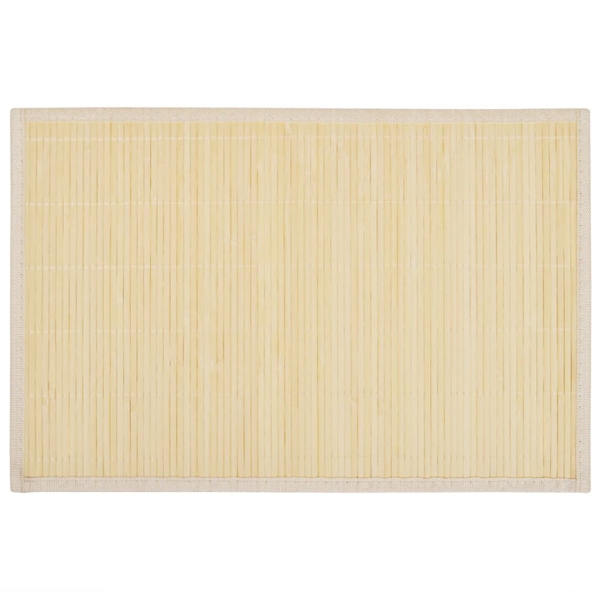 242107 6 Bamboo Placemats 30 x 45 cm Natural