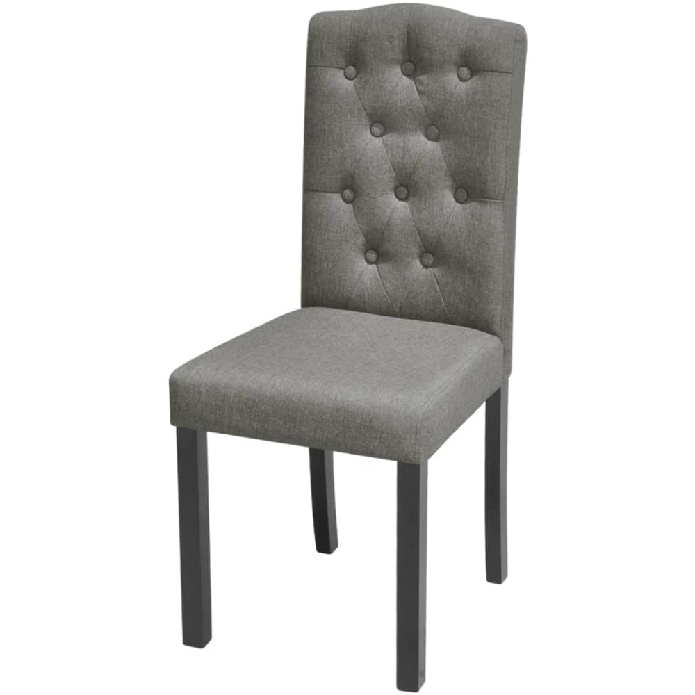 vidaXL Καρέκλες Τραπεζαρίας 4 τεμ Γκρι Υφασμάτινες