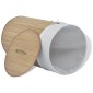 242723 vidaXL Bamboo Laundry Bin Round Natural