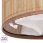242723 vidaXL Bamboo Laundry Bin Round Natural
