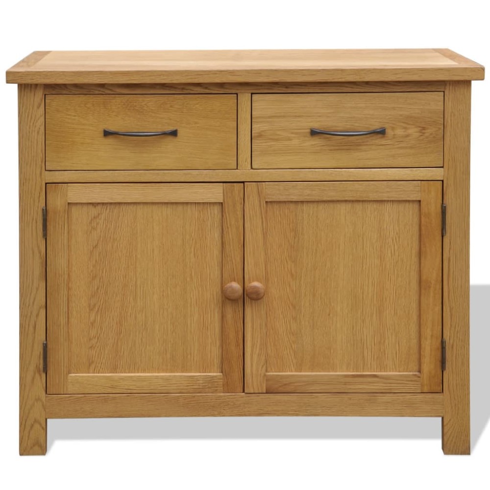 vidaXL Ντουλάπι / Ψηλός Μπουφές 90 x 33,5 x 83 εκ. Μασίφ Ξύλο Δρυός