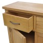 vidaXL Ντουλάπι / Ψηλός Μπουφές 90 x 33,5 x 83 εκ. Μασίφ Ξύλο Δρυός