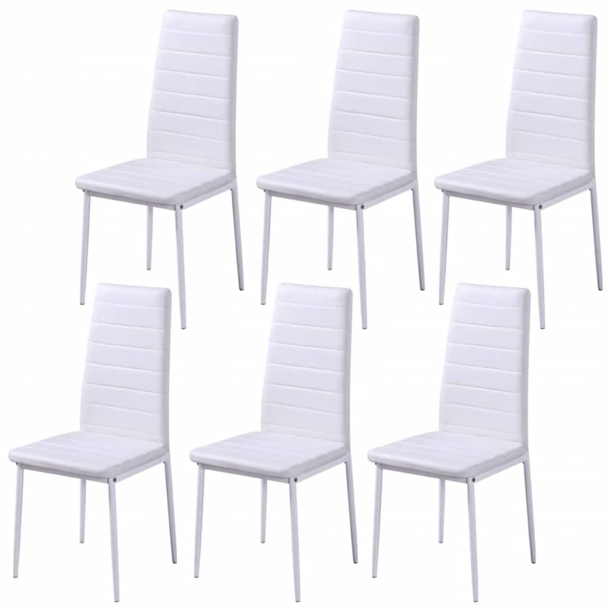 vidaXL Σετ Τραπεζαρίας Επτά Τεμαχίων Μαύρο/Άσπρο