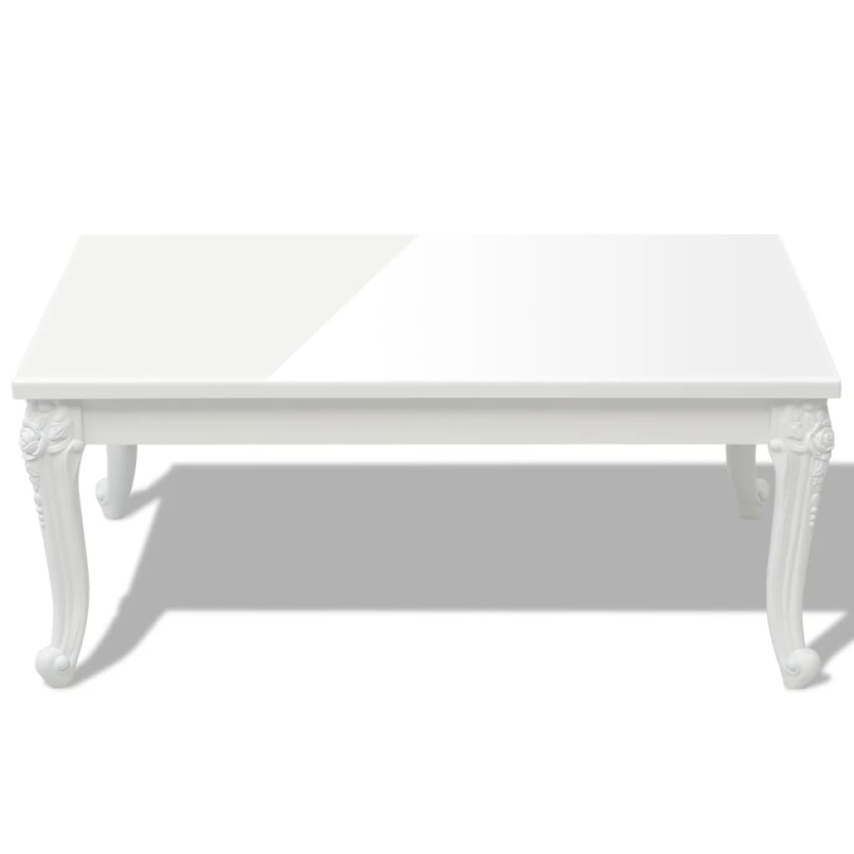 vidaXL Τραπεζάκι Σαλονιού Γυαλιστερό Λευκό 100 x 60 x 42 εκ.