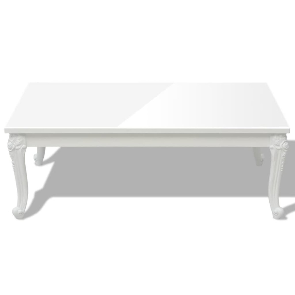 vidaXL Τραπεζάκι Σαλονιού Γυαλιστερό Λευκό 115 x 65 x 42 εκ.