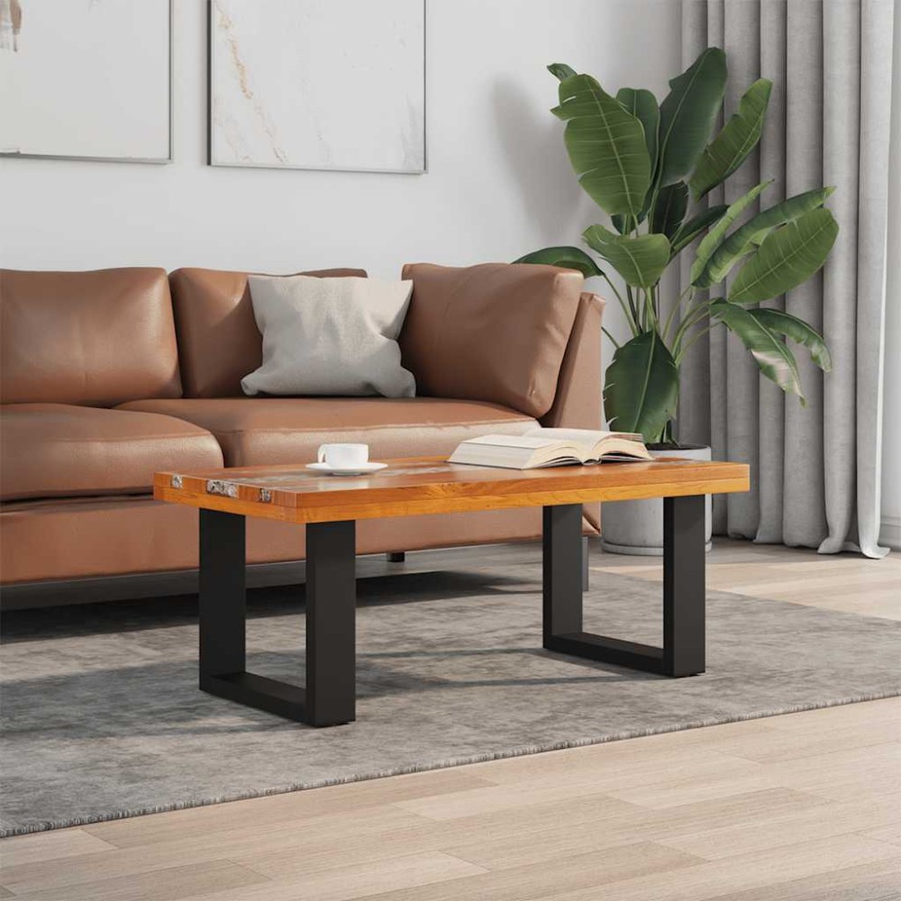 vidaXL Τραπεζάκι Σαλονιού 100 x 50 εκ. από Ξύλο Teak και Ρητίνη