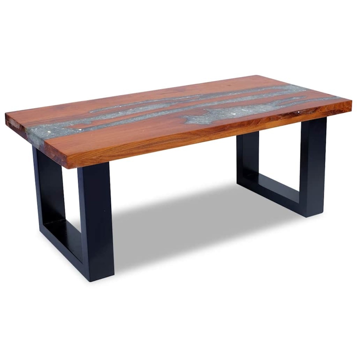 vidaXL Τραπεζάκι Σαλονιού 100 x 50 εκ. από Ξύλο Teak και Ρητίνη