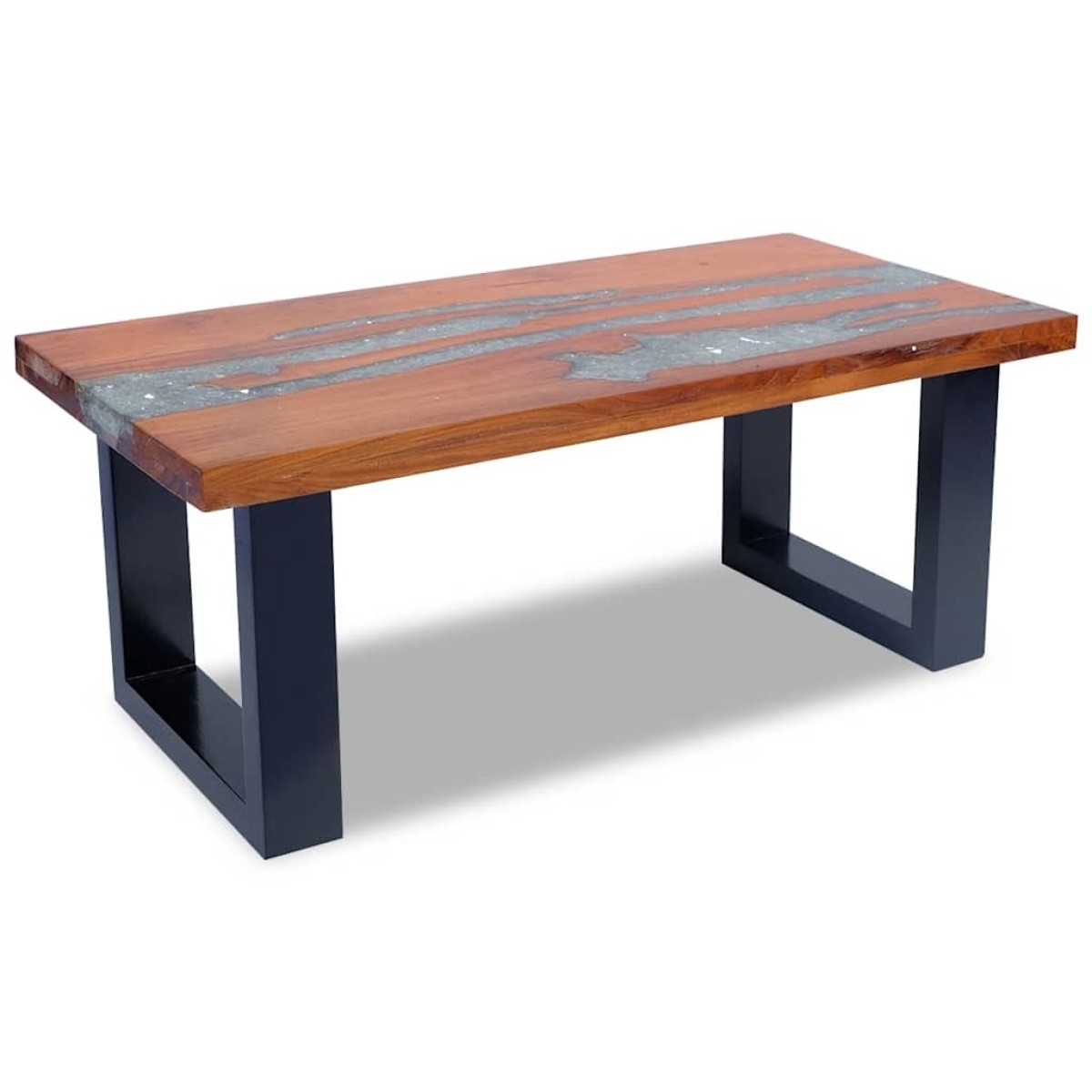 vidaXL Τραπεζάκι Σαλονιού 100 x 50 εκ. από Ξύλο Teak και Ρητίνη