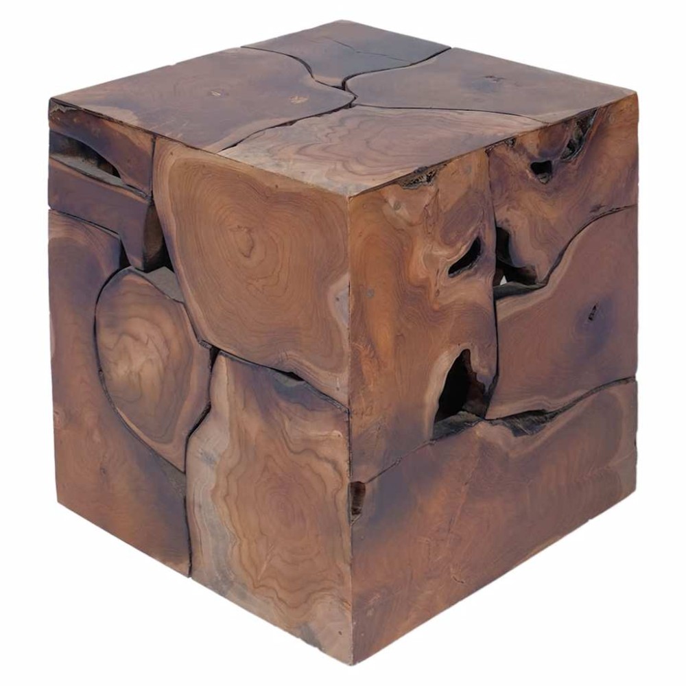 vidaXL Σκαμπό Καφέ 40x40x45 εκ. από Μασίφ Ξύλο Teak