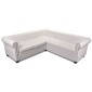 vidaXL Καναπές Γωνιακός 5θέσιος Chesterfield Λευκός Συνθετικό Δέρμα