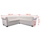 vidaXL Καναπές Γωνιακός 5θέσιος Chesterfield Λευκός Συνθετικό Δέρμα