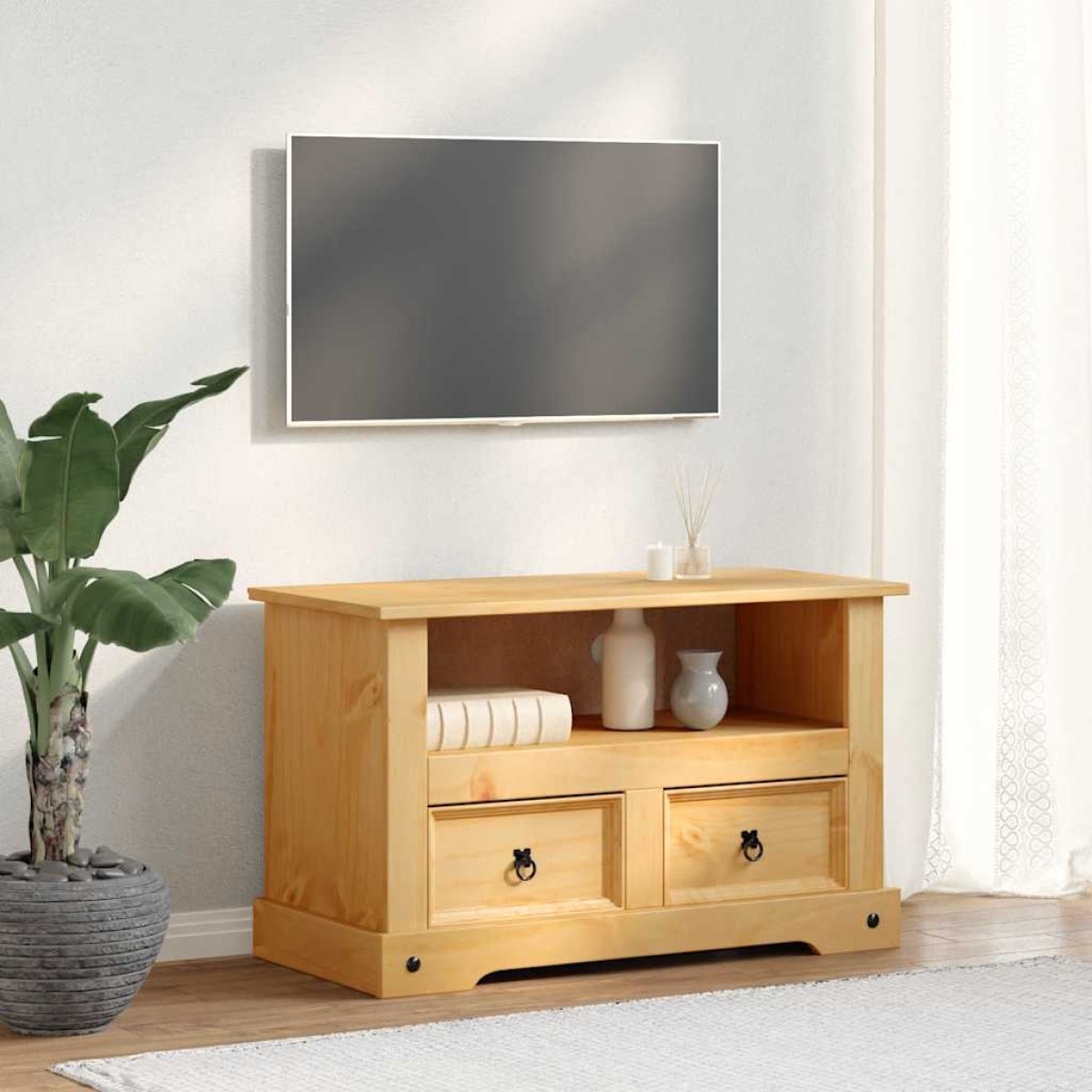 vidaXL Έπιπλο Τηλεόρασης Μεξικ. Στιλ Corona 91x43x56 εκ. Ξύλο Πεύκου