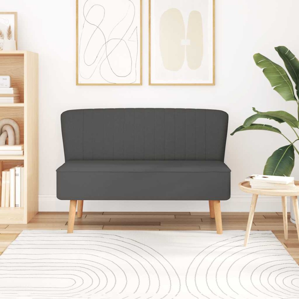 vidaXL Καναπές Σκούρο Γκρι 117 x 55,5 x 77 εκ. Υφασμάτινος