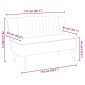 vidaXL Καναπές Σκούρο Γκρι 117 x 55,5 x 77 εκ. Υφασμάτινος