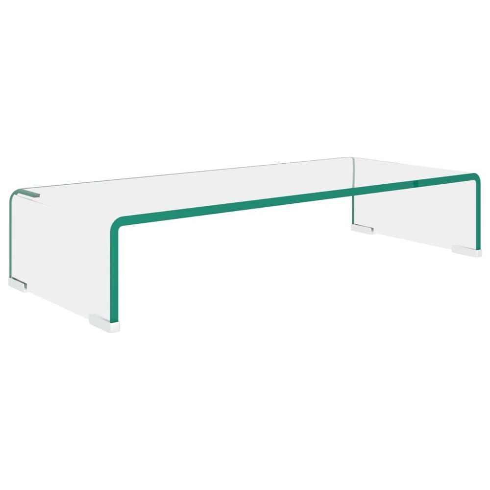 vidaXL Βάση Τηλεόρασης/Οθόνης Διάφανη 60 x 25 x 11 εκ. Γυάλινη