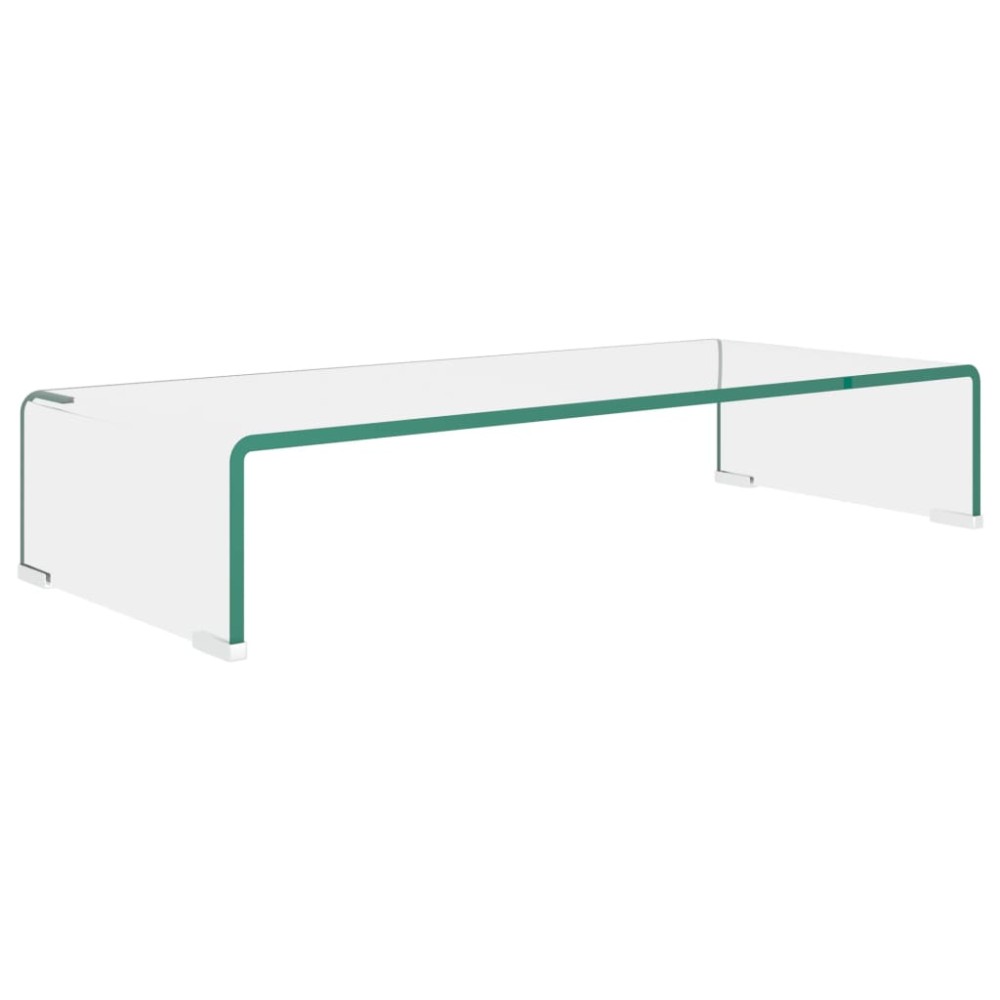 vidaXL Βάση Τηλεόρασης/Οθόνης Διάφανη 70 x 30 x 13 εκ. Γυάλινη