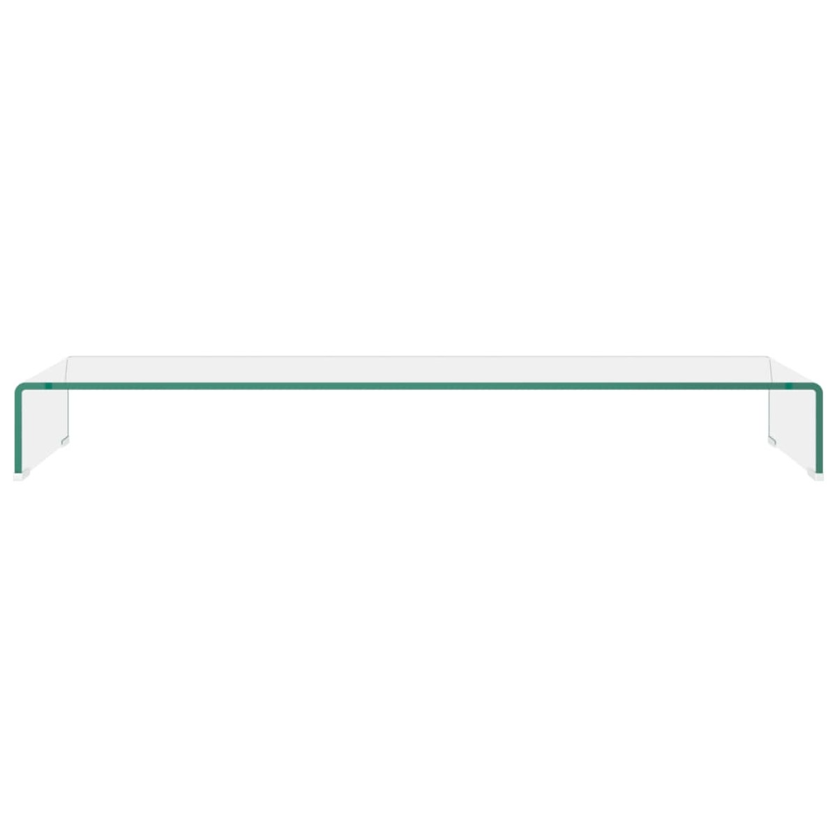 vidaXL Βάση Τηλεόρασης/Οθόνης Διάφανη 110 x 30 x 13 εκ. Γυάλινη