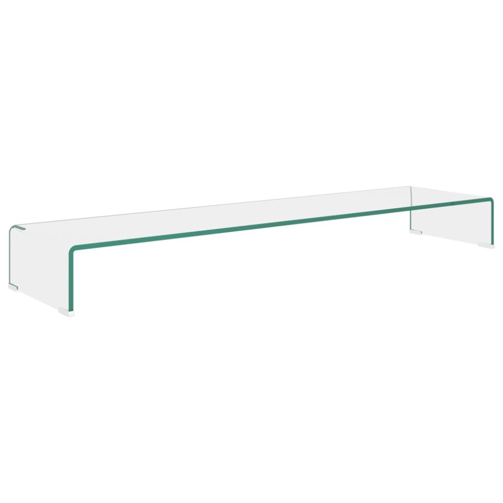 vidaXL Βάση Τηλεόρασης/Οθόνης Διάφανη 120 x 30 x 13 εκ. Γυάλινη