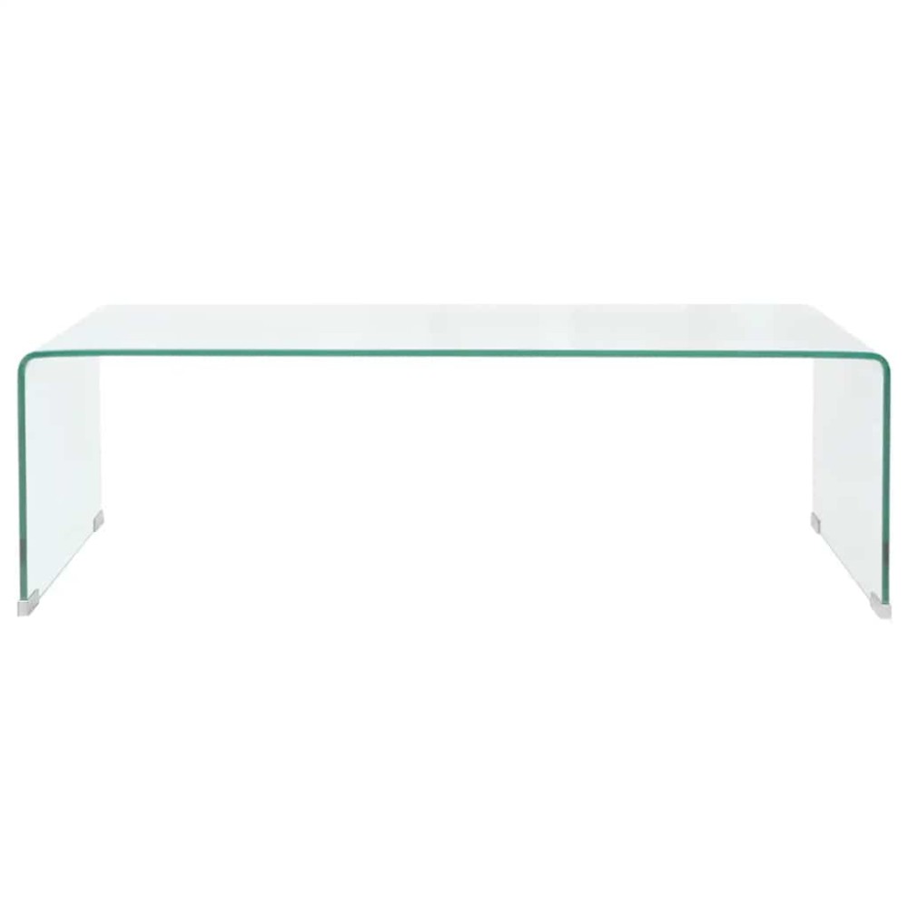 vidaXL Τραπεζάκι Σαλονιού Διάφανο 98 x 45 x 30 εκ. από Ψημένο Γυαλί