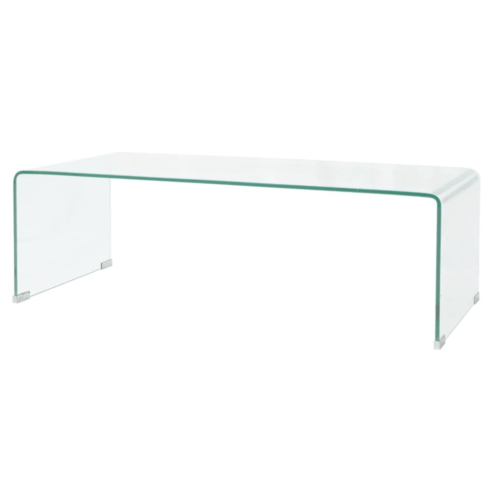 vidaXL Τραπεζάκι Σαλονιού Διάφανο 98 x 45 x 30 εκ. από Ψημένο Γυαλί