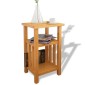 vidaXL Τραπέζι Βοηθητικό με Ράφι 27 x 35 x 55 εκ. Μασίφ Ξύλο Δρυός