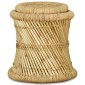 vidaXL Σκαμπό 2 τεμ. από Μπαμπού και Γιούτα