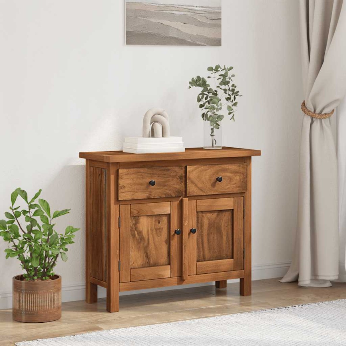 vidaXL Μπουφές Ψηλός 75 x 30 x 65 εκ. από Μασίφ Ανακυκλωμένο Ξύλο