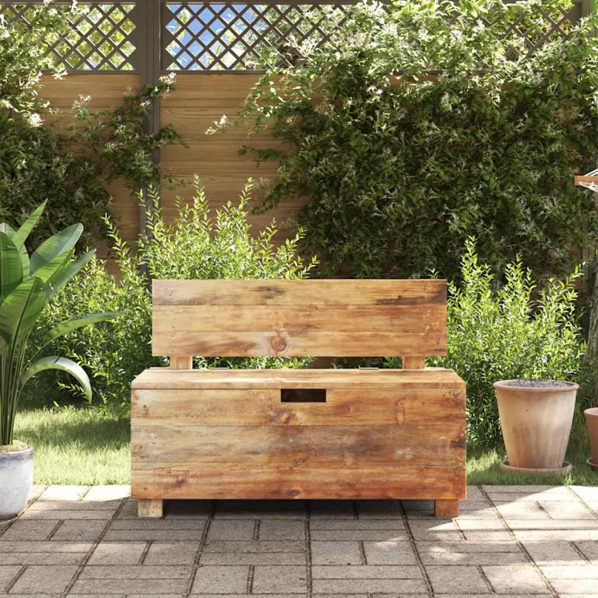 vidaXL Πάγκος 86 x 40 x 60 εκ. από Μασίφ Ανακυκλωμένο Ξύλο