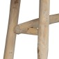 vidaXL Παγκάκι από Γνήσιο Δέρμα / Ξύλο Teak