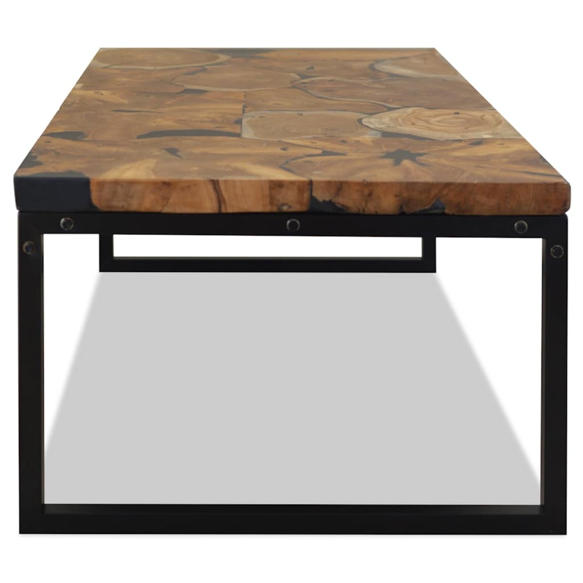 vidaXL Τραπεζάκι Σαλονιού 110 x 60 x 40 εκ. από Ξύλο Teak και Ρητίνη