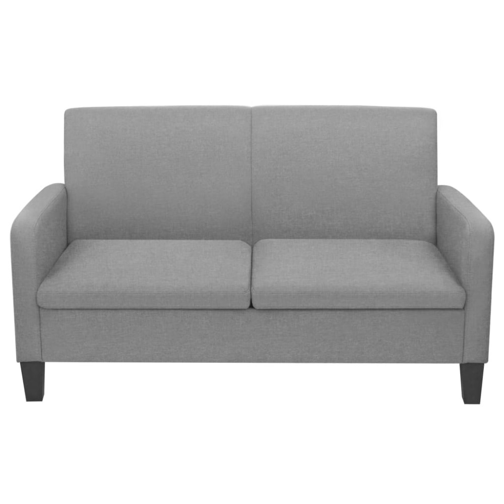 vidaXL Καναπές Διθέσιος Ανοιχτό Γκρι 135 x 65 x 76 εκ.
